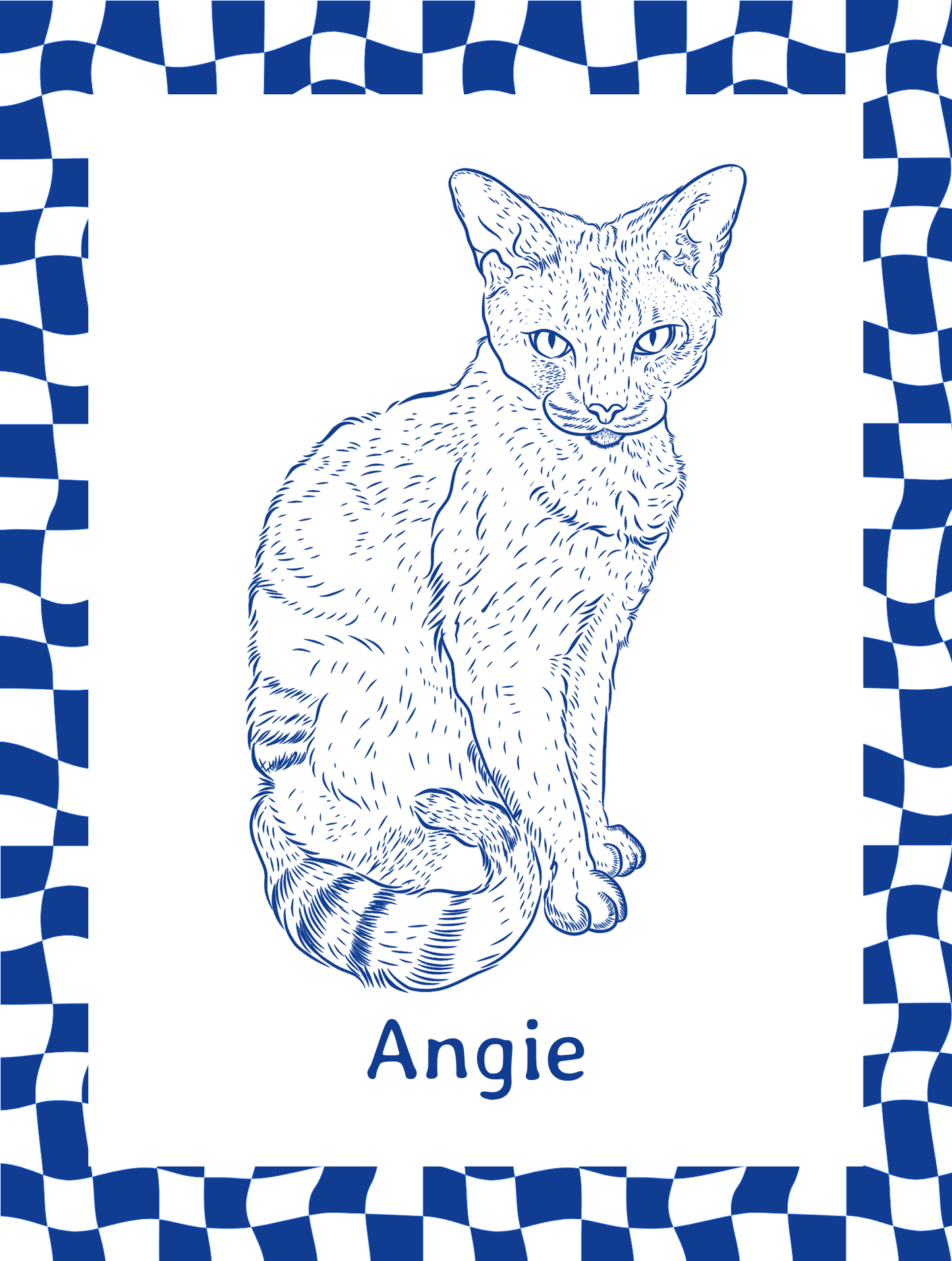 Funky Custom Illustrated Pet Portrait