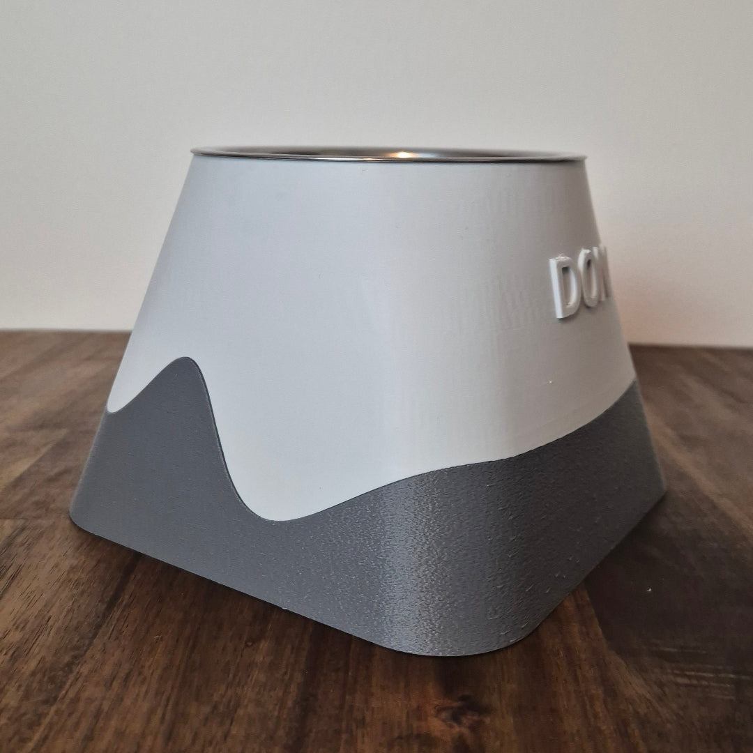 Custom Name Raised Pet Bowl - Square Round