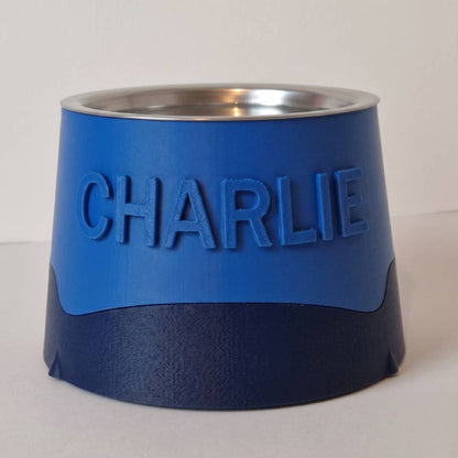 Custom Name Raised Round Pet Bowl