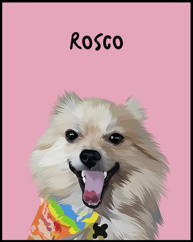Custom Illustrated Pet Portrait - Furry Mates Co