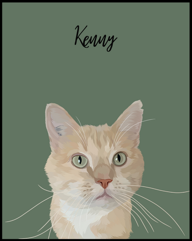 Custom Illustrated Pet Portrait - Furry Mates Co